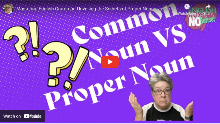 Common noun vs proper noun